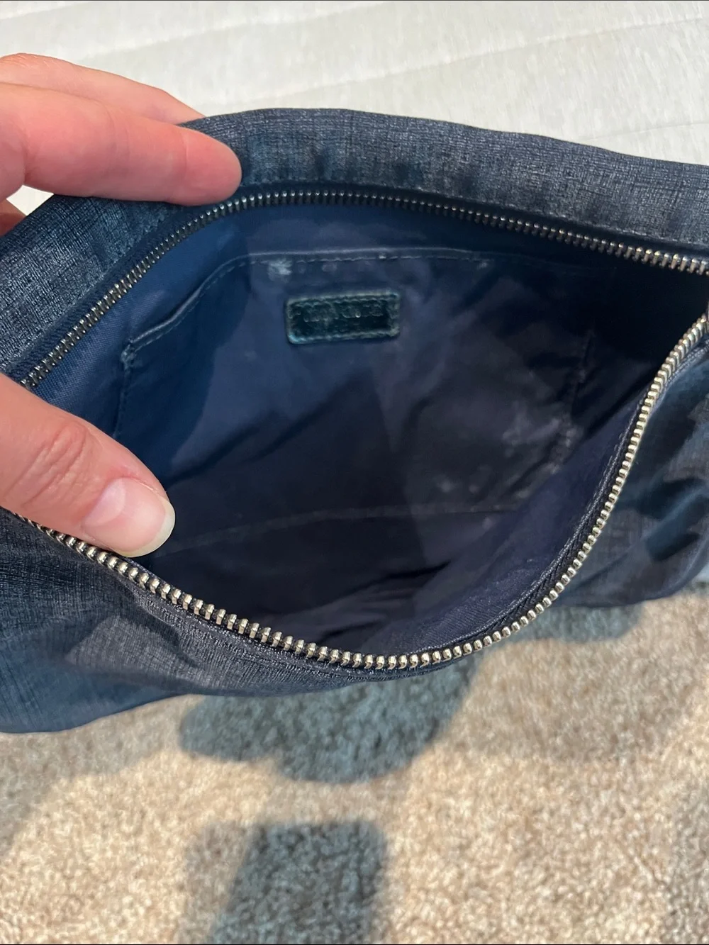 Jimmy choo denim clutch